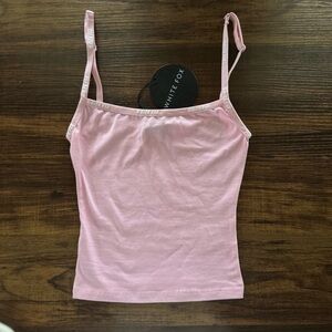 NWT White Fox Pink Tank Top Size XXS